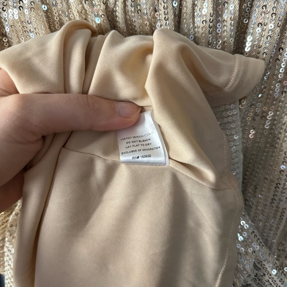 New York & Company Gold Sequin Maxi Skirt Elastic Waist - Picture 7 of 7